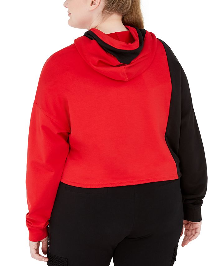 Lala Anthony Trendy Plus Size French Terry Cropped Hoodie - Macy's