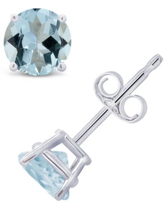 Aquamarine (3/4 ct. t.w.) Stud Earrings in 14K White or Yellow Gold