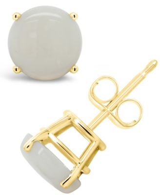 Macy's - Opal (1-5/8 ct. t.w.) Stud Earrings in 14K Yellow Gold