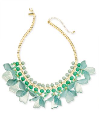 INC International Concepts INC Gold-Tone Petal Shaky Statement Necklace, 18" + 3" extender, Created for Macy's