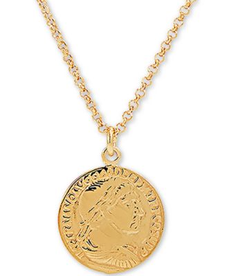 macys gold coin necklace