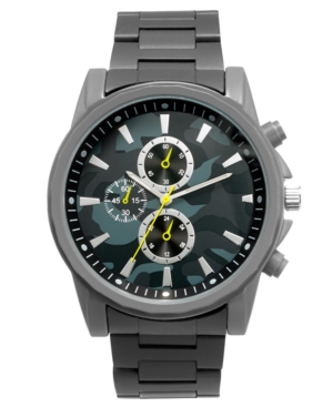image of Inc Men-s Matte Gray Bracelet Watch 46mm, Created for Macy-s