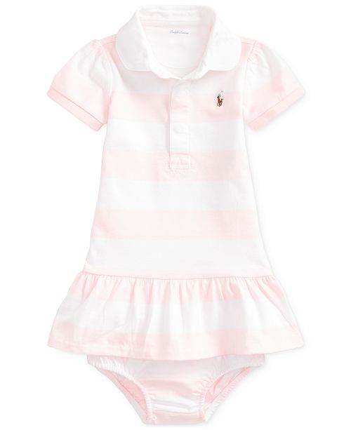 Polo Ralph Lauren Baby Girls Cotton Jersey Rugby Dress Reviews All Girls Dresses Kids Macy S