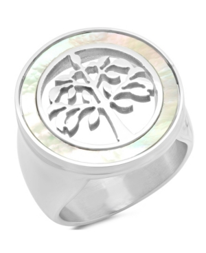 image of Steeltime Stainless Steel Tree of Life Ring