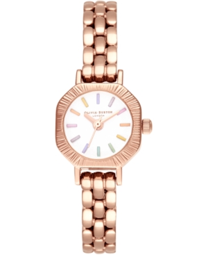 image of Olivia Burton Women-s Rose Gold-Tone Stainless Steel Bracelet Watch 23mm