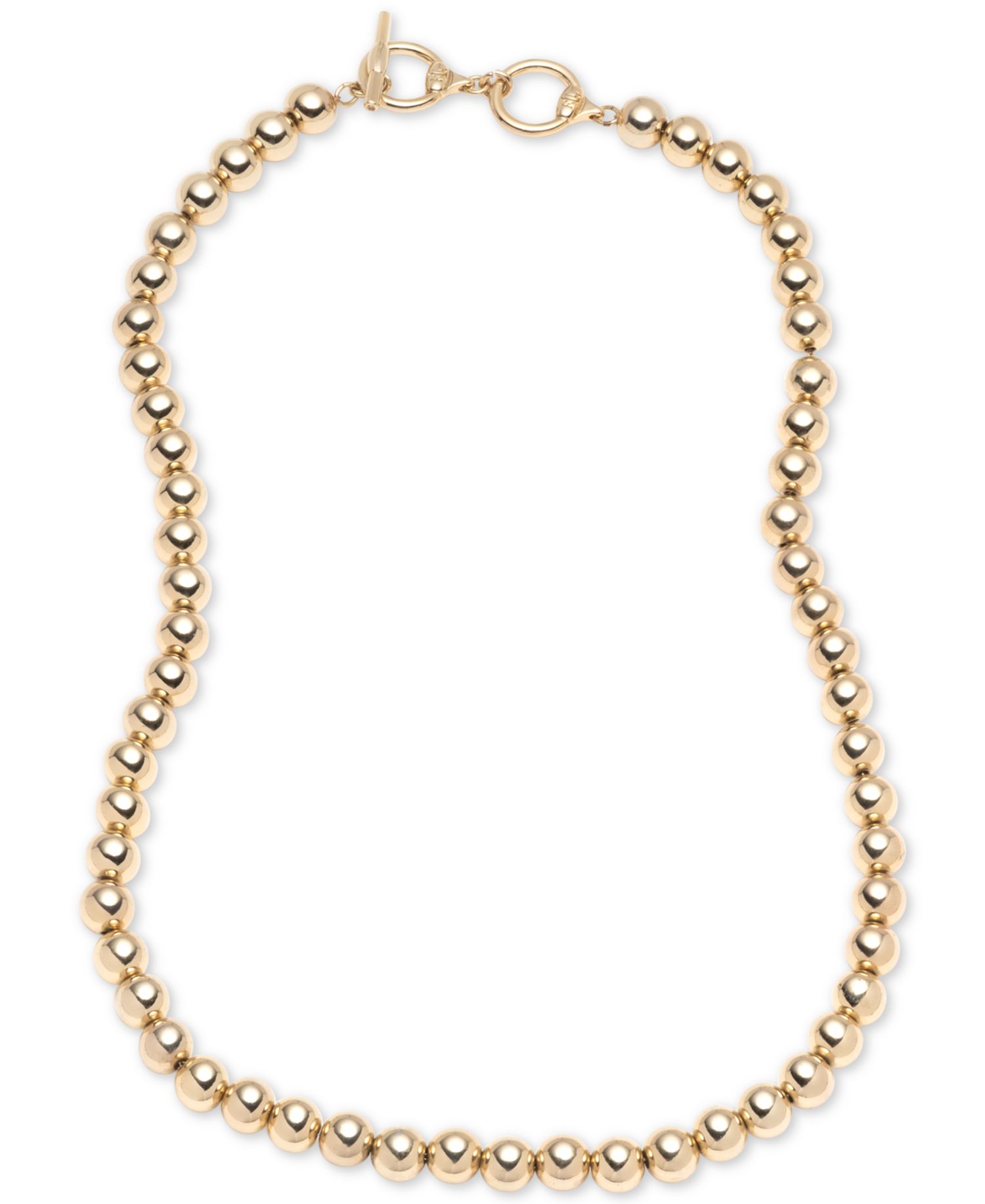 Gold-Tone Metal Bead 20" Collar Necklace