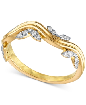image of Diamond Fashion Waves Band (1/5 ct. t.w.) in 14k Gold