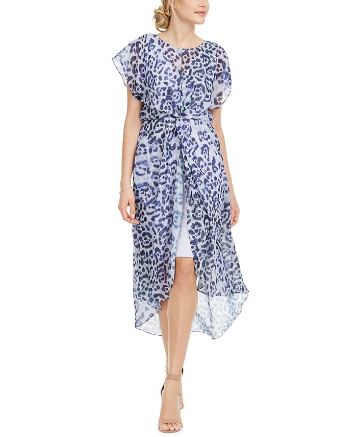 Adrianna Papell Twisted Animal-Print Dress - Macy's