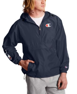 champion windbreaker mens navy