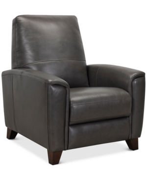 FURNITURE BRAYNA 35" CLASSIC LEATHER PUSHBACK RECLINER, CREATED FOR MACY'S