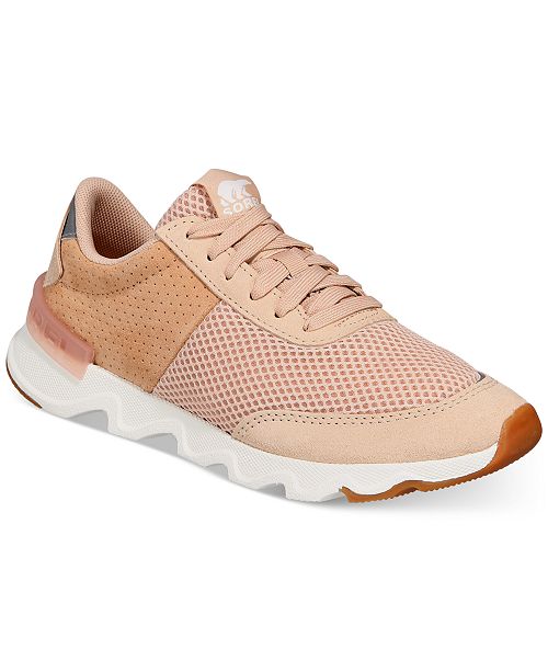 sorel kinetic lace sneaker natural tan