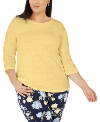 macys plus size yellow dresses