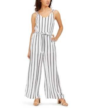 Rosie Harlow Juniors' Striped Wide-Leg Jumpsuit