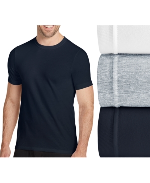 Jockey men's classic collection crew-neck tagless Undershirt 3-pack with staynew technology
