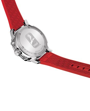 Tissot - Men's Swiss Chronograph PRC 200 IIHF 2020 Red Silicone Strap Watch 42mm - Limited Edition