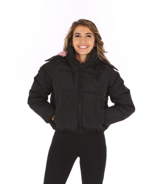 Therapy Women's Contrast Lining Hooded Puffer Coat