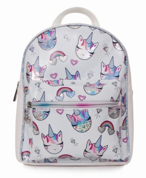 image of Omg! Accessories Toddler, Little and Big Kids Miss Gwen Rainbows Hologram Printed Mini Backpack