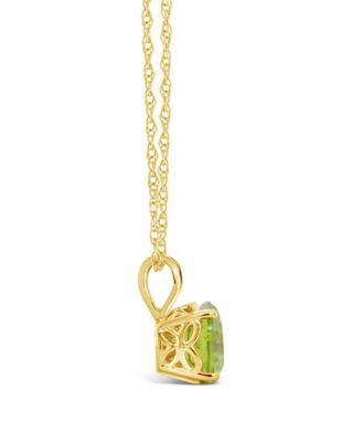 Peridot (1-3/8 ct. t.w.) Pendant Necklace in 14K Yellow Gold. (Also Available in Garnet, Citrine, Blue Topaz, White Topaz and Amethyst)