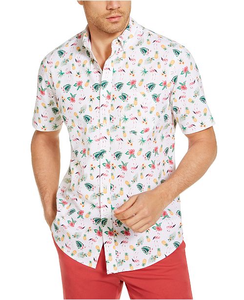 Club Room Men S Shane Ditsy Print Short Sleeve Shirt Created For