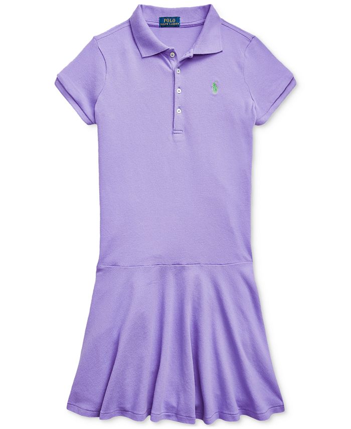 Polo Ralph Lauren Big Girls Stretch Piqué Polo Dress - Macy's