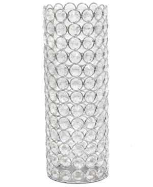 Elegant Designs Elipse Crystal Decorative Vase In Chrome