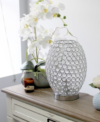 Elegant Designs Elipse Crystal Decorative Curved Accent Uplight Table Lamp