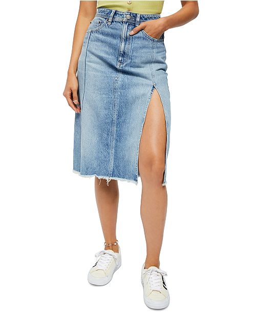 Free People Mambo Denim Skirt Reviews Skirts Women Macy S