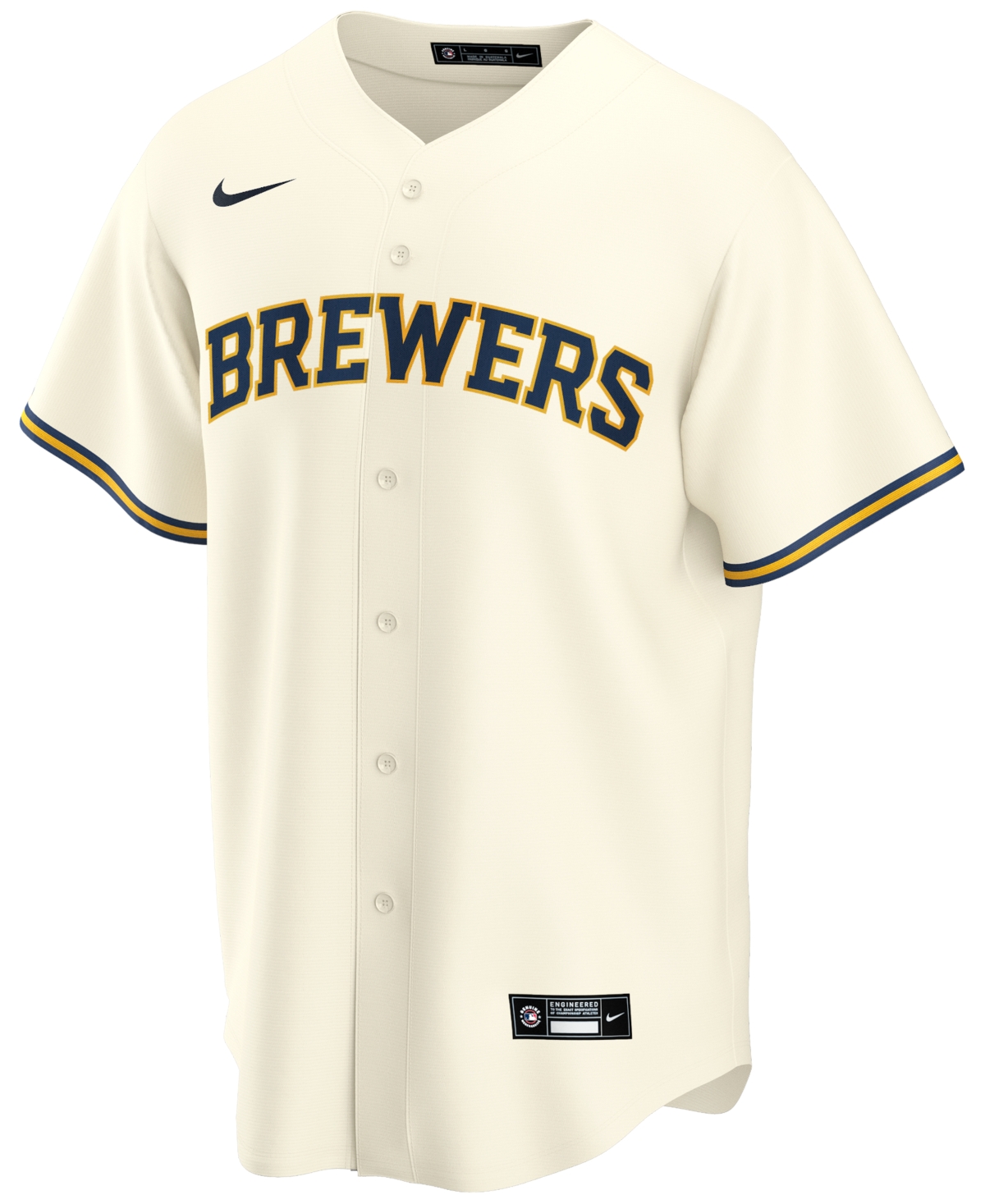 Nike Men's Milwaukee Brewers Official Blank Replica Jersey