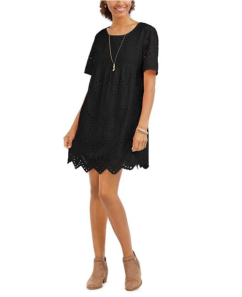 Style Co Eyelet Babydoll Dress Created For Macy S Reviews