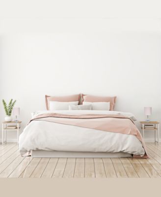 Simple Designs Chrome Mini Basic Table Lamp with Fabric Shade 2 Pack Set