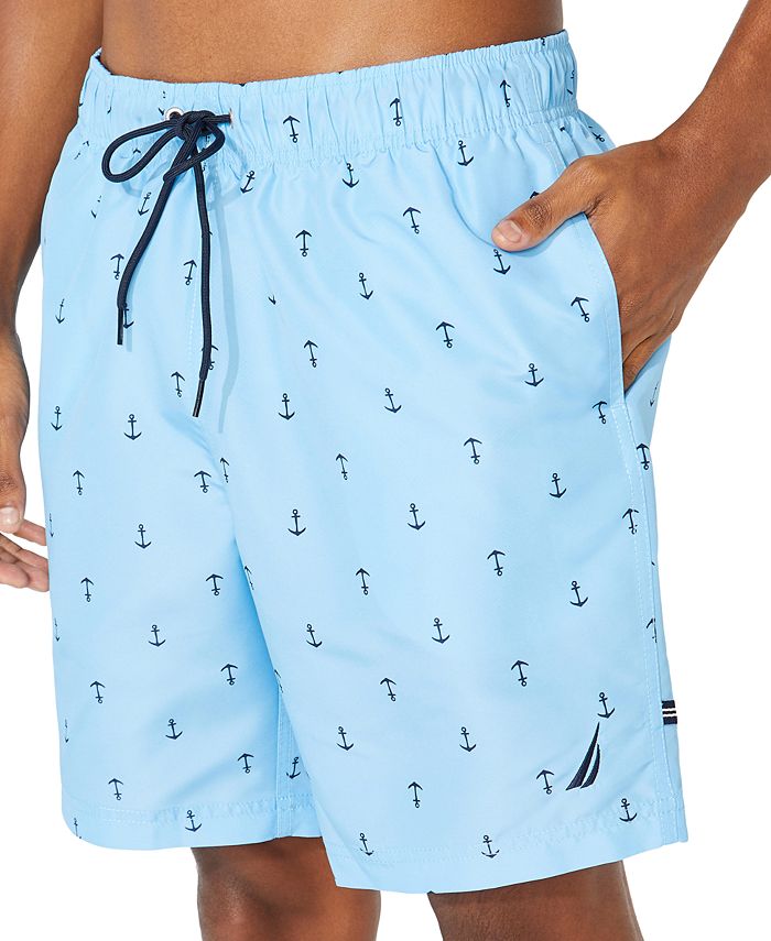 Nautica Men's Anchor Print 8" Swim Trunks & Reviews Swimwear Men