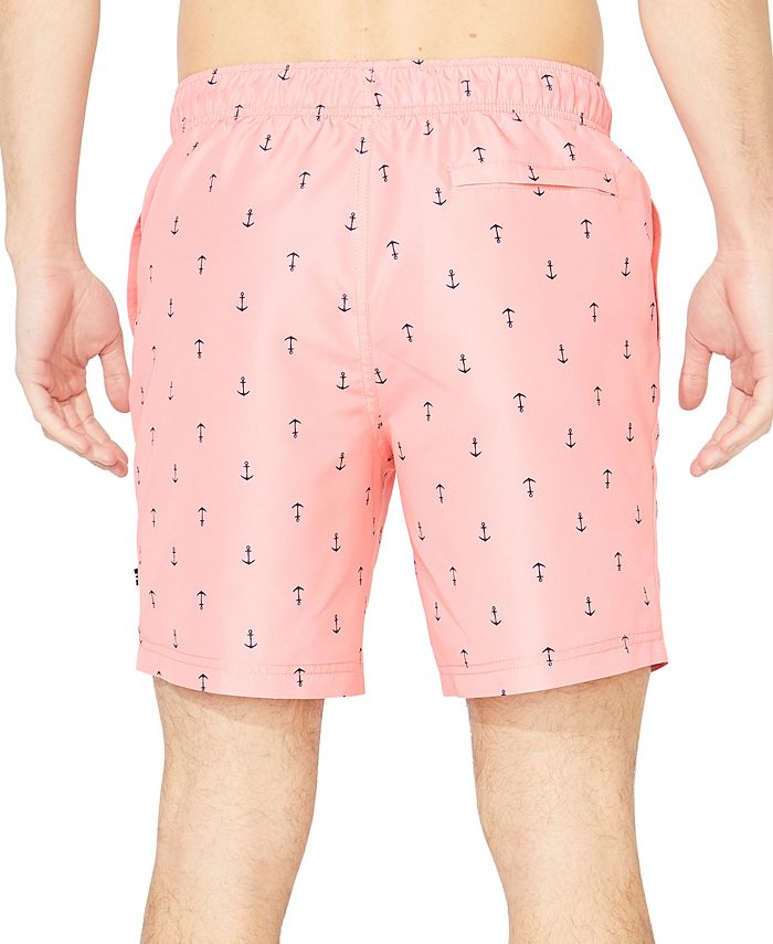 Nautica Men's Anchor Print 8" Swim Trunks & Reviews Swimwear Men