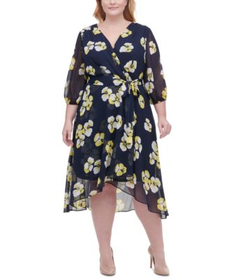 tommy hilfiger yellow floral dress