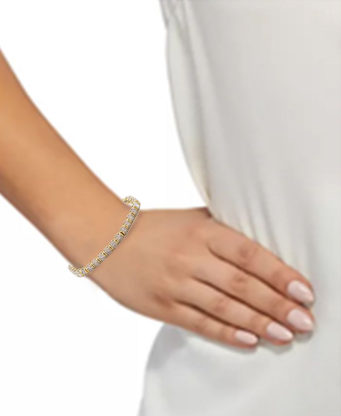 Macy's Diamond Tennis Bracelet (6 ct. t.w.) in 10k Gold & White Gold Macy's