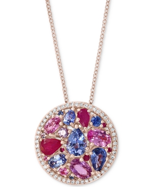 image of Effy Multi-Gemstone (4-1/10 ct. t.w.) & Diamond (1/5 ct. t.w.) 18