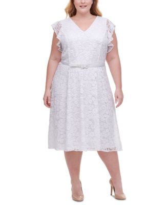 cheap plus size white dresses