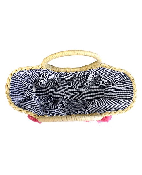 Imoshion Handbags Front Floral Design Handmade Straw Bag & Reviews - Handbags & Accessories - Macy&#39;s