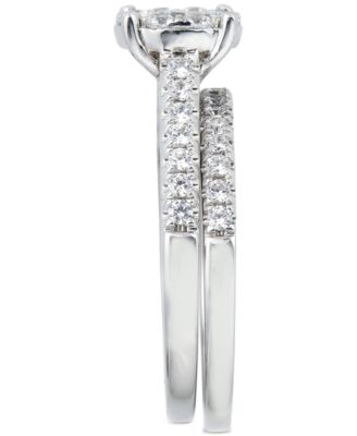 Diamond Halo Bridal Set (1 ct. t.w.) in 14k White Gold