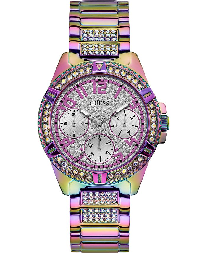 GUESS Women's Rainbow Stainless Steel Bracelet Watch 40mm & - Macy's