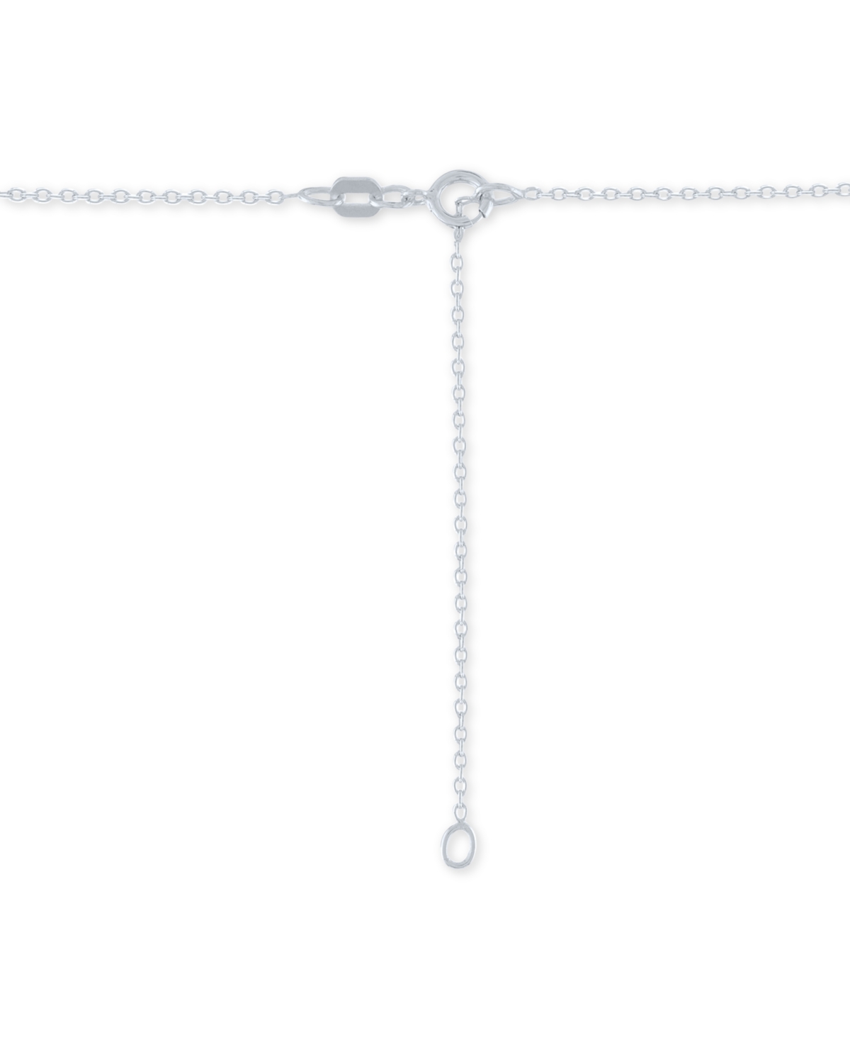 Diamond Accent Double Heart Pendant Necklace in Sterling + extender - Silver