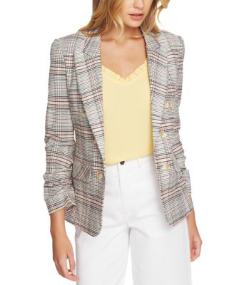 1 state plaid blazer