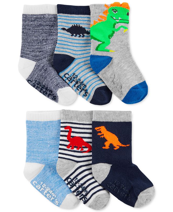 Carter's Toddler Boys 6Pk. Dinosaur Crew Socks & Reviews Underwear