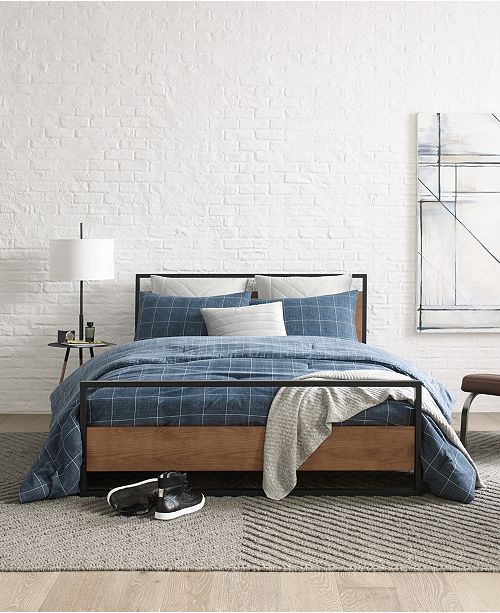 Kenneth Cole Holden Grid Twin Duvet Cover Set Reviews Duvet