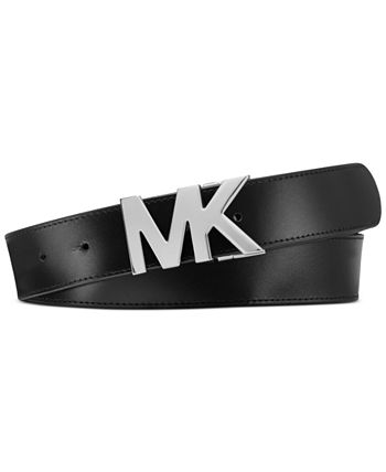 Michael Kors Signature Monogram Belt Black Silver Buckle888698522246