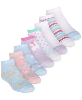 Planet Sox - Little & Big Girls 8-Pack No-Show Socks