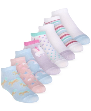 Planet Sox Little & Big Girls 8-Pack No-Show Socks