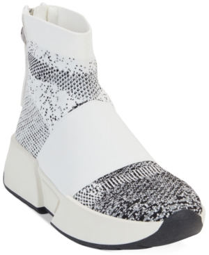 Dkny Marini Sneakers, Created For Macy's In White/ Black