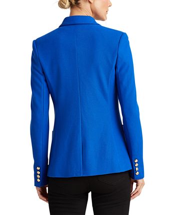POLO RALPH LAUREN Womens Jacket Royal Blue 8 Blazer LRL Gold Logo