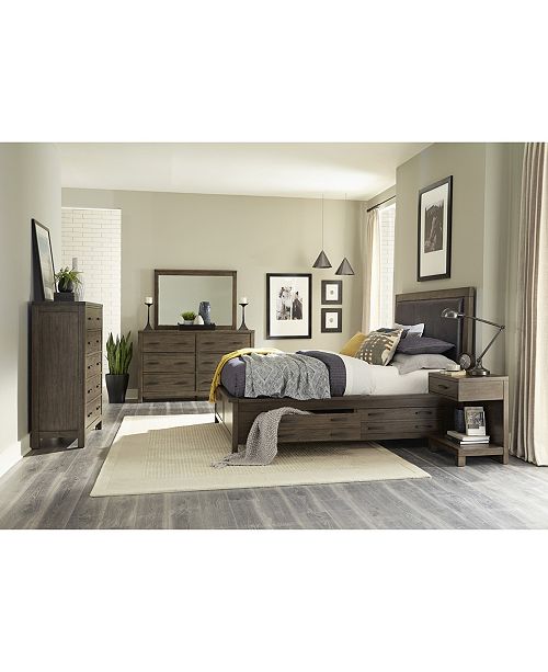 Furniture Lindley Bed w/ Storage Drawers - California King & Reviews - Furniture - Macy&#39;s