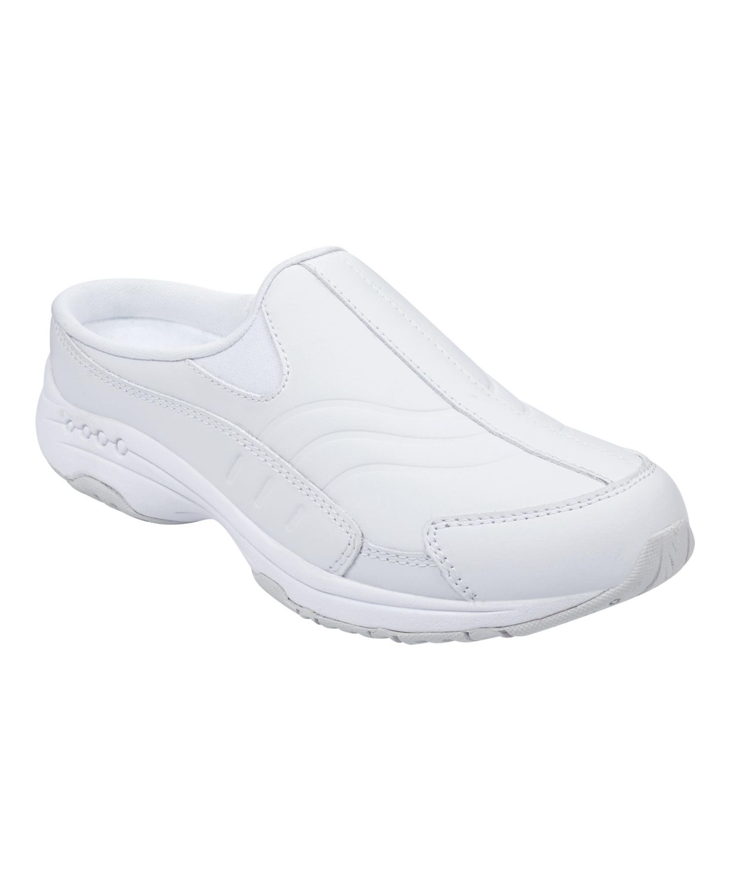 Женские кроссовки Easy Spirit Tourguide Slip-On Mule, цвет: Белый кожаный — фото 1